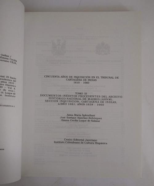 Cincuenta años de inquisición de la Cartagena de indias 161