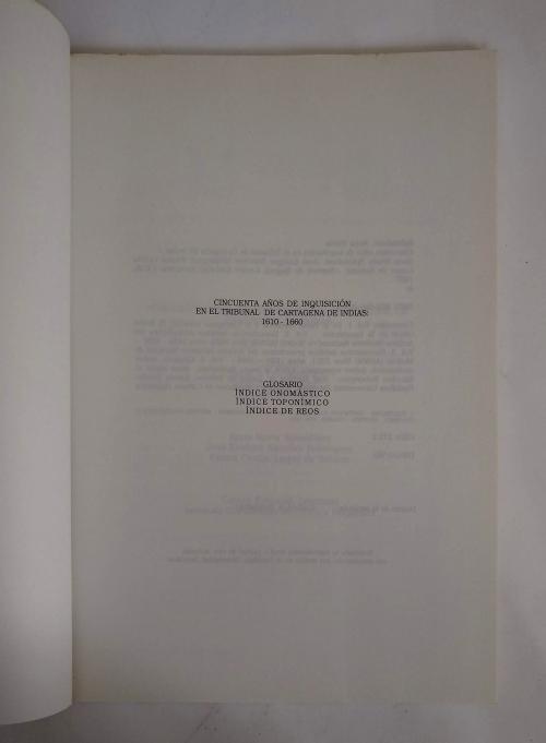 Cincuenta años de inquisición de la Cartagena de indias 161