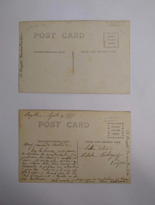 Lote de 9 postales del temblor de Bogotá en 1917