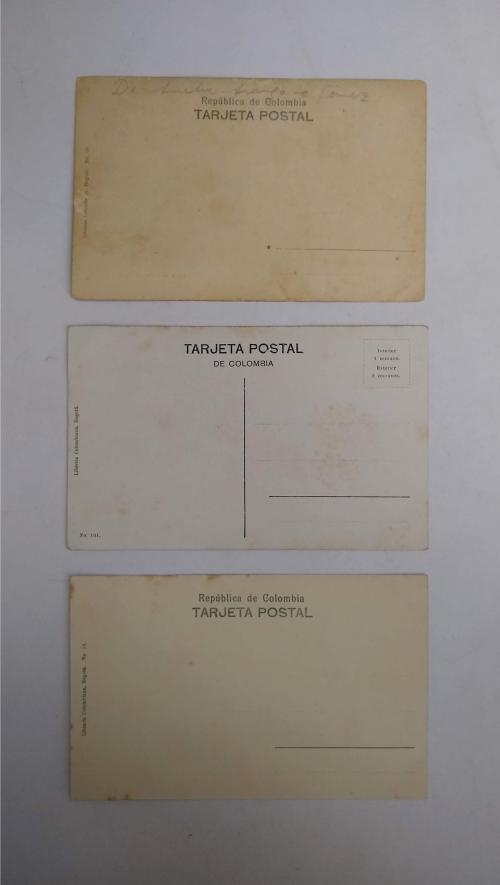 Lote de 3 postales Colombia