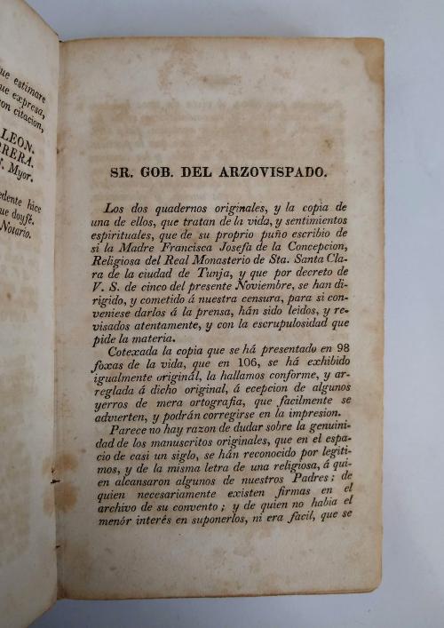 Vida de la V. M. Francisca Josefa de la Concepción: religio