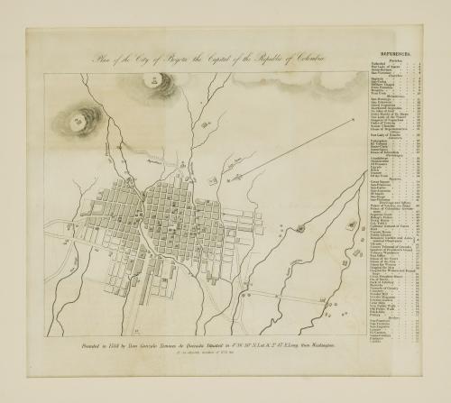 Bache, Richard  : Plan of the City of Bogotá the Capital of