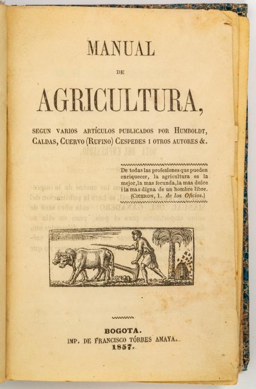 Morales Puerta, José María : Manual de agricultura según va