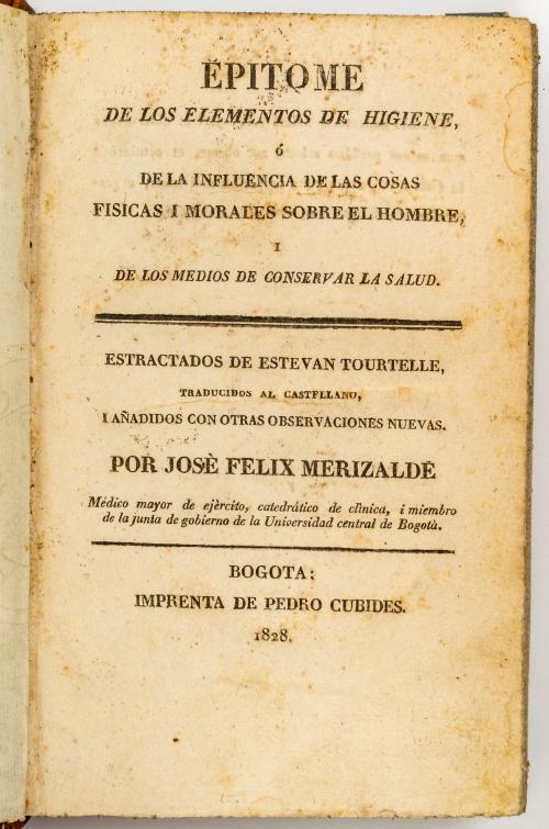 Merizalde, Jose Felix : Epitome de los Elementos de Higiene