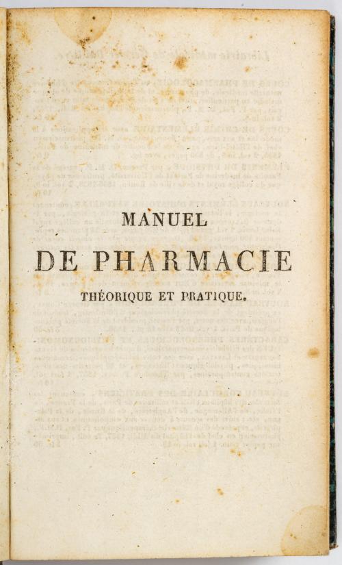 Foy, F. : [Mutis] Manuel de Pharmacie théorique et pratique