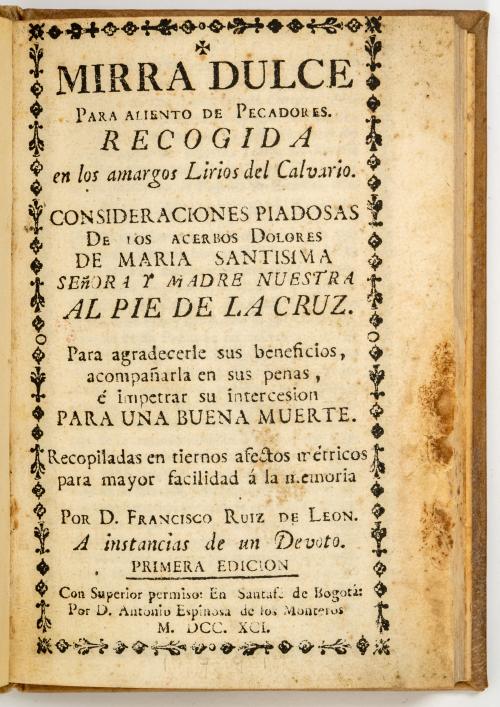 Ruiz de león, Francisco  : Mirra dulce para aliento de peca