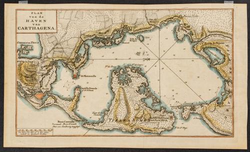 Tirion, Isaak : Plan van de Haven van Carthagena