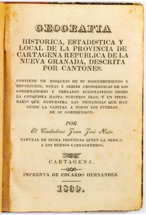 Nieto, Juan José : Geografía Historica, Estadística y local