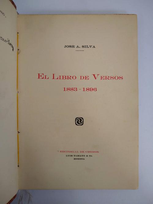 Silva, José Asunción : El libro de versos 1883-1896