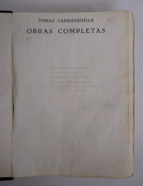 Carrasquilla, Tomás : Obras Completas [Edición numerada]