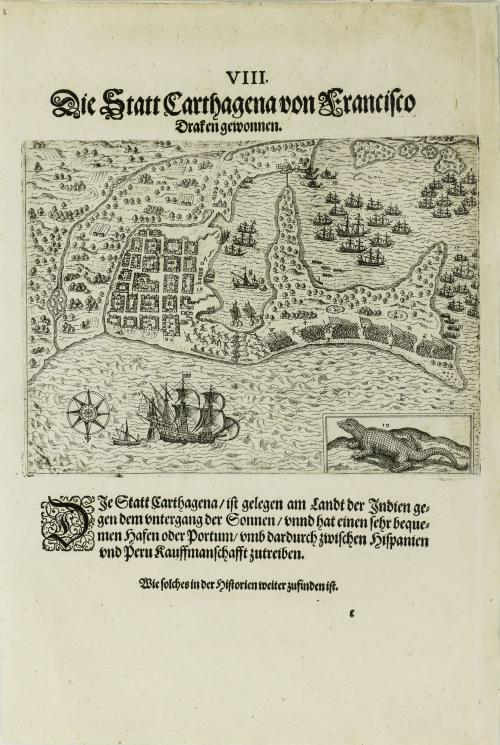 [Francis Drake]  : Die stadt Cartagena von Francisco Drafen