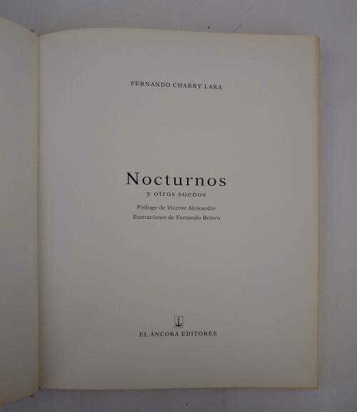 Charry Lara, Fernando : [Botero] Nocturnos y otros sueños 