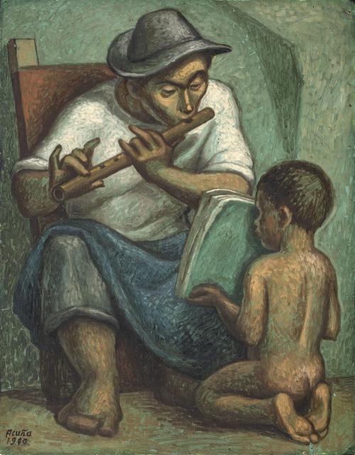 Luis Alberto Acuña Colombia, 1904 - 1993 : El flautista, 19