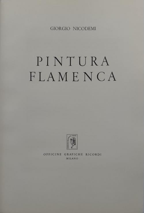 Nicodemi, Giorgio : Pintura flamenca 