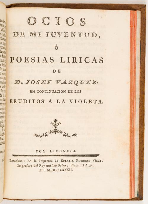 Vazquez, Joseph : Los eruditos a la violeta ó curso complet