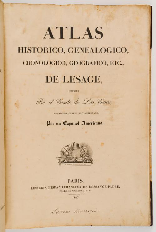 Las Cases, Emmanuel-Auguste-Dieudonné, Comte de : Atlas his