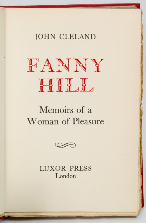 Cleland, Joh : Fanny Hill Memoirs of a Woman of Pleasure