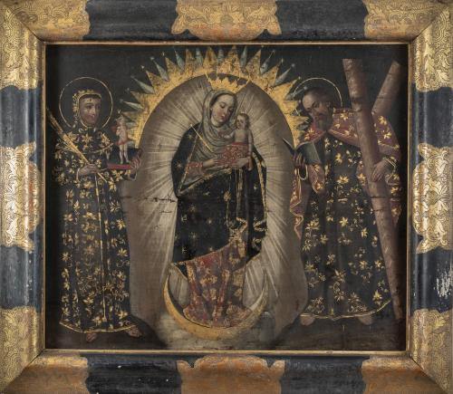 Virgen de Chiquinquirá. Escuela quiteña