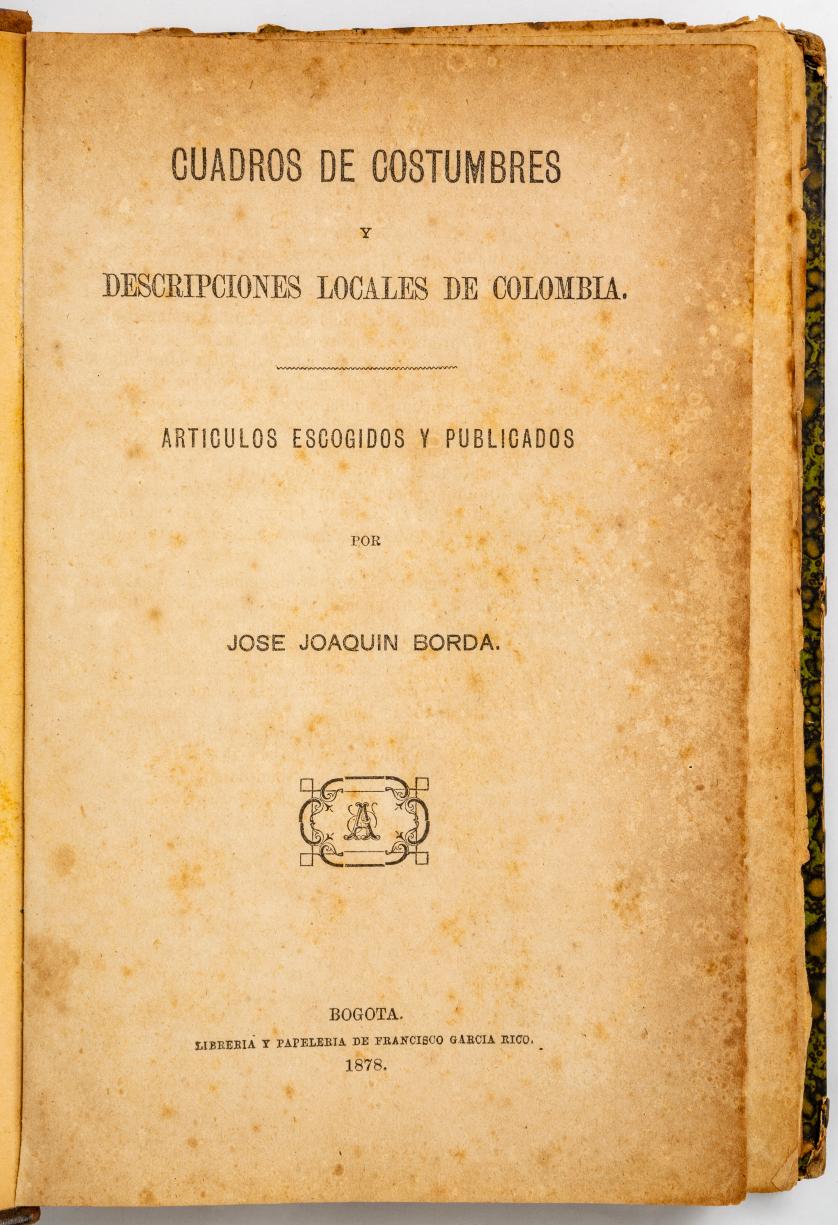 Borda, Joaquín José : Cuadros de costumbres y descripciones